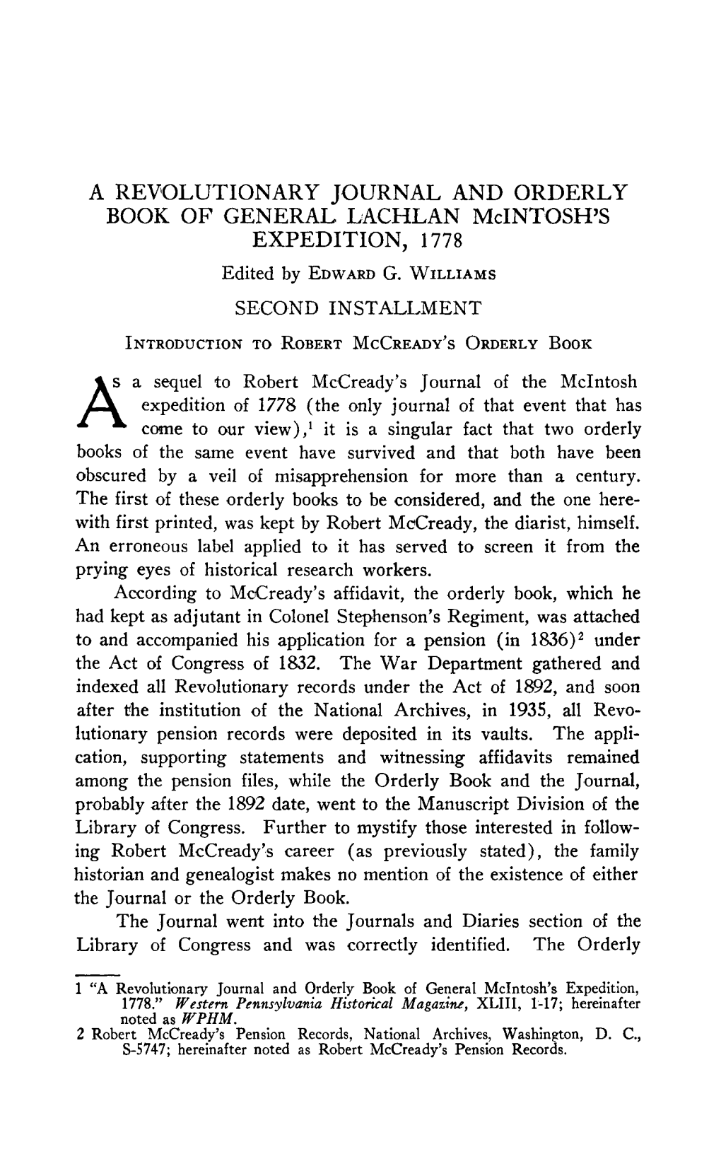 EXPEDITION, 1778 Edited by Edward G