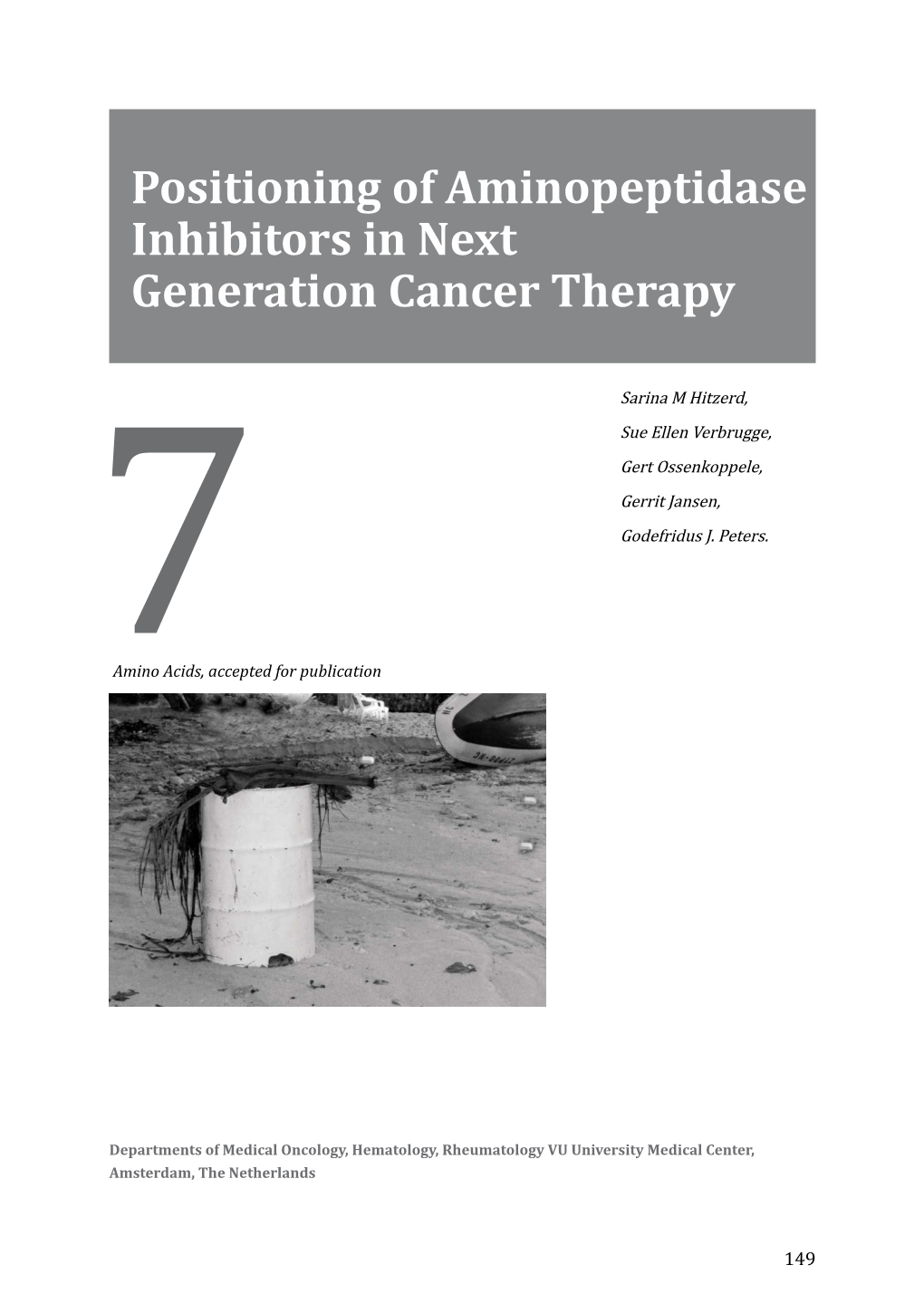 Positioning of Aminopeptidase Inhibitors in Next Generation Cancer Therapy