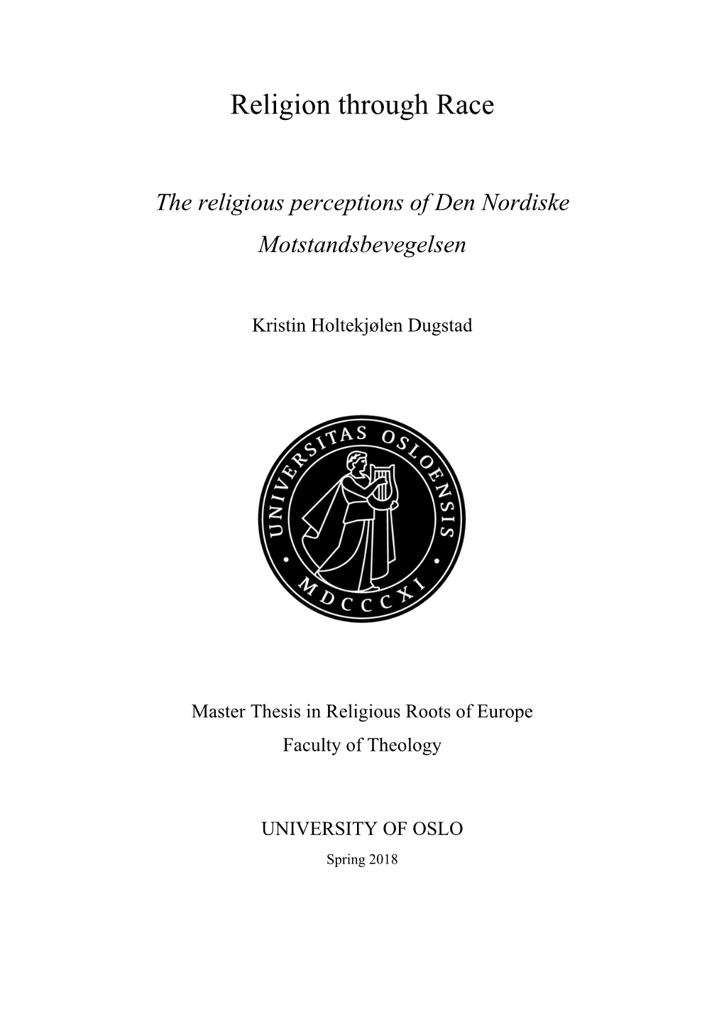 Religion-Through-Race-Dugstad.Pdf (891.6Kb)