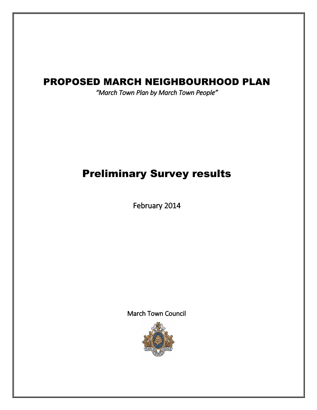 March Town Plan by March Town People”