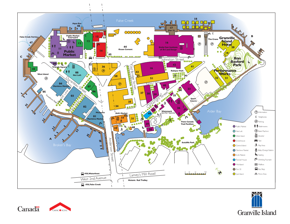 PDF Map of Granville Island