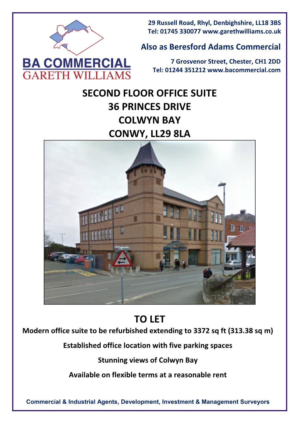 Second Floor Office Suite 36 Princes Drive Colwyn Bay Conwy, Ll29 8La