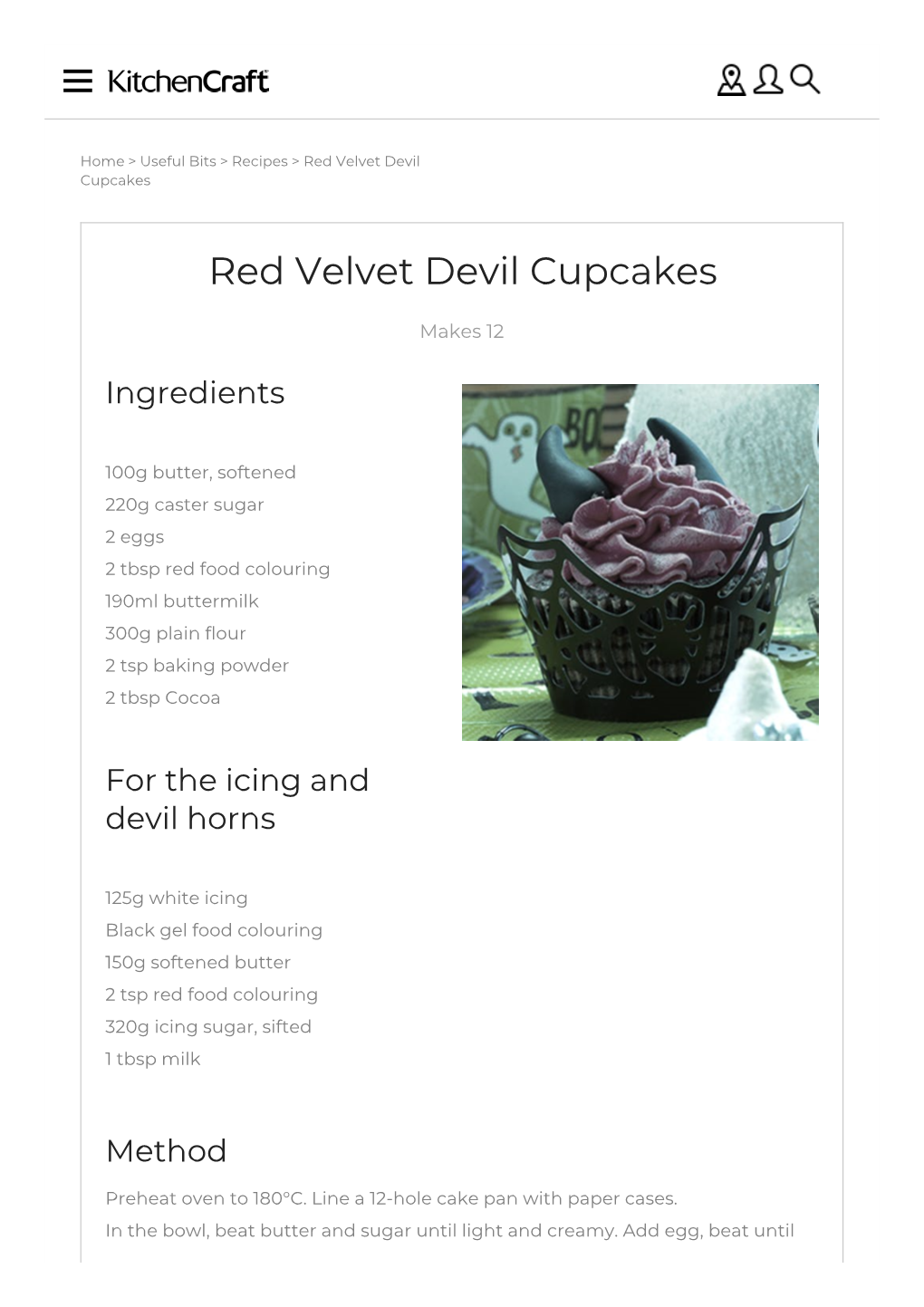 Red Velvet Devil Cupcakes