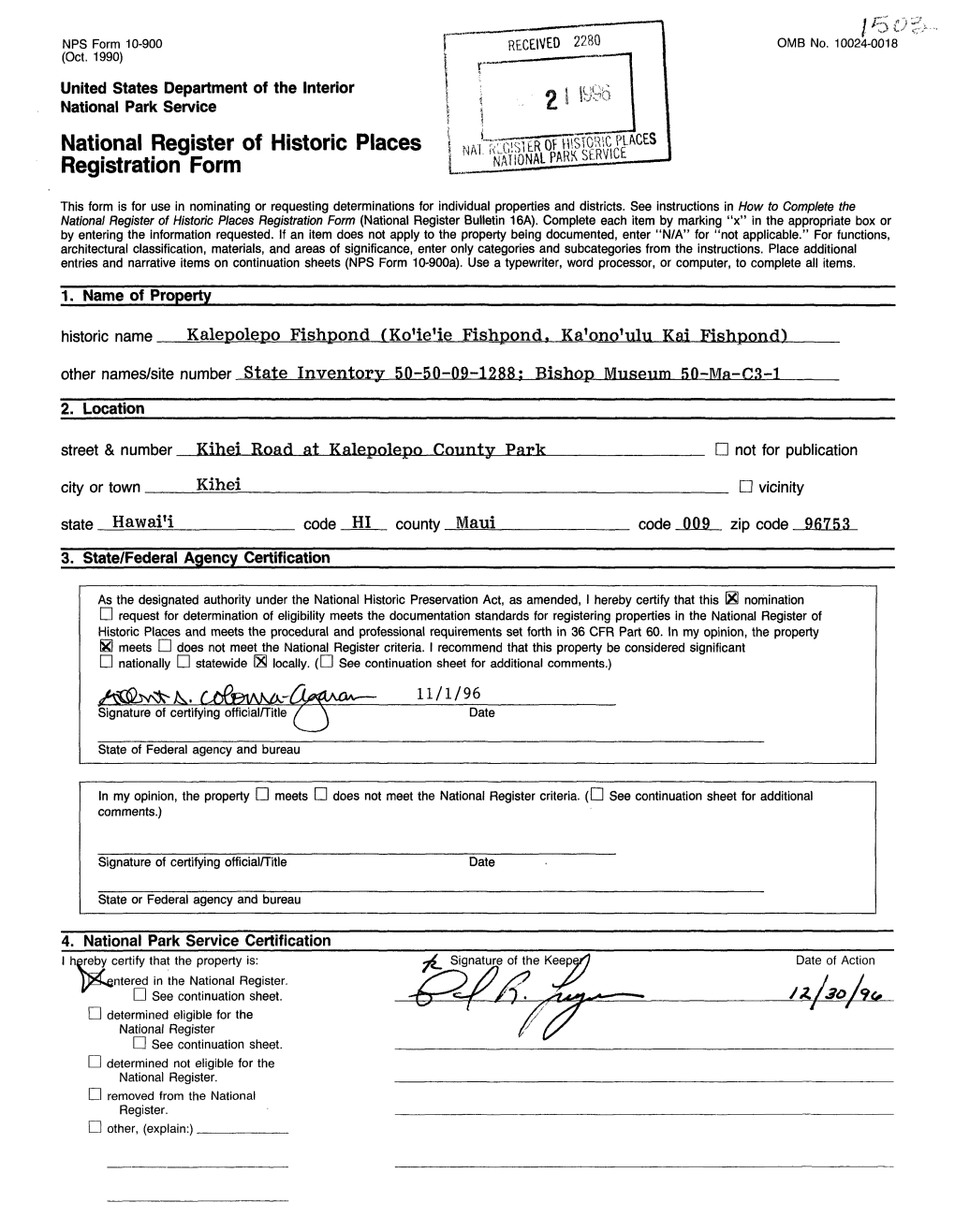 National Register of Historic Places Registration Form