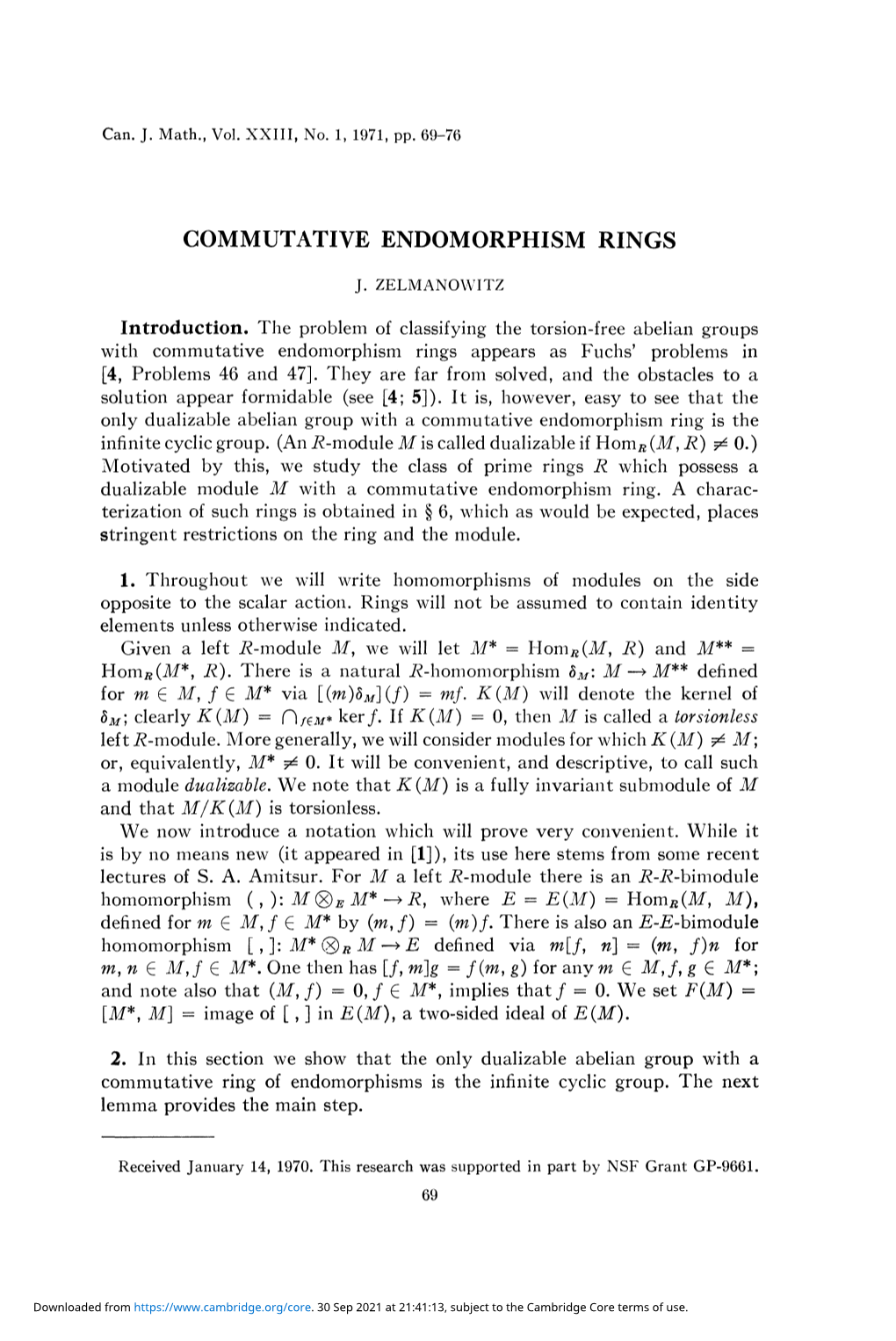 Commutative Endomorphism Rings