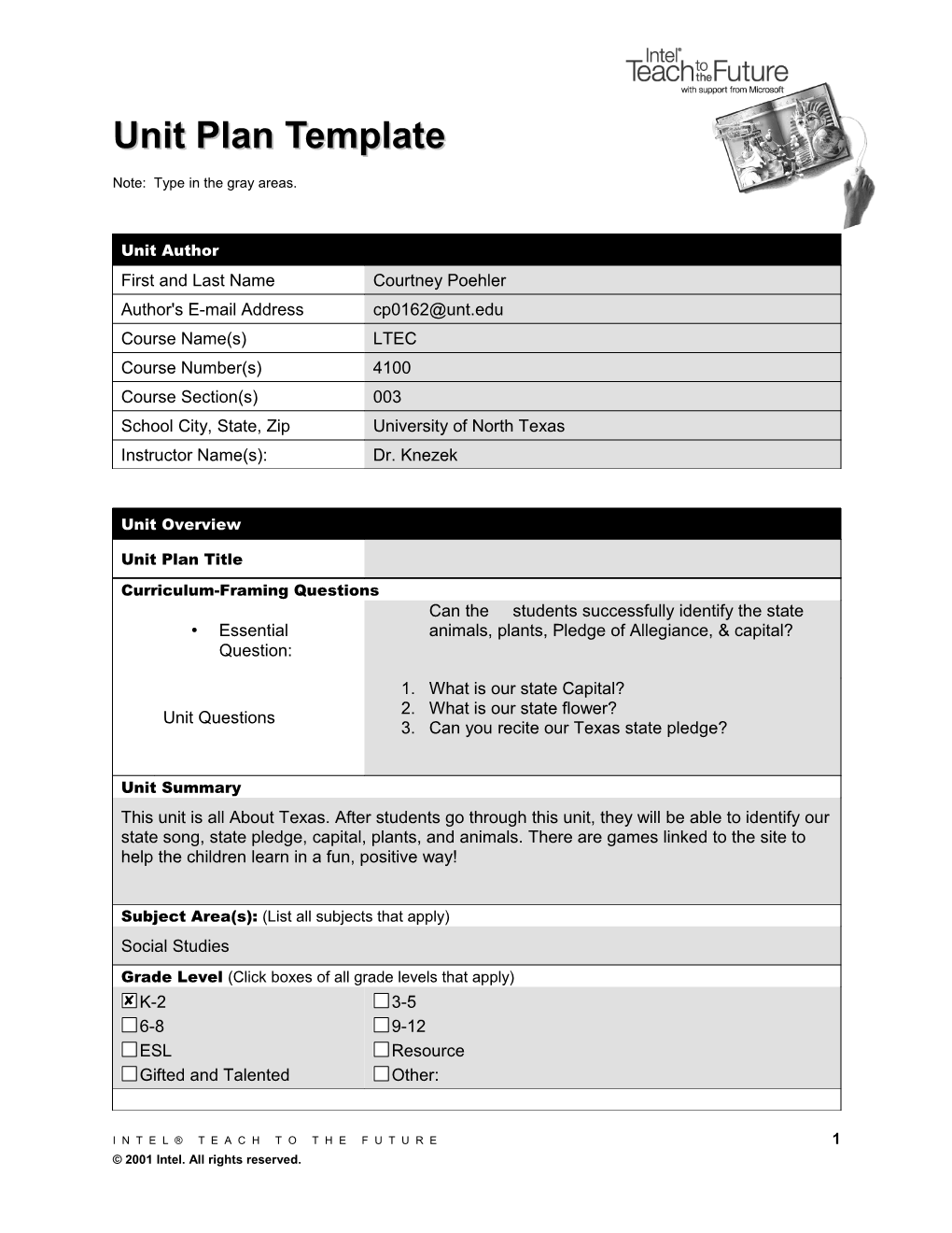 Unit Plan Template s20