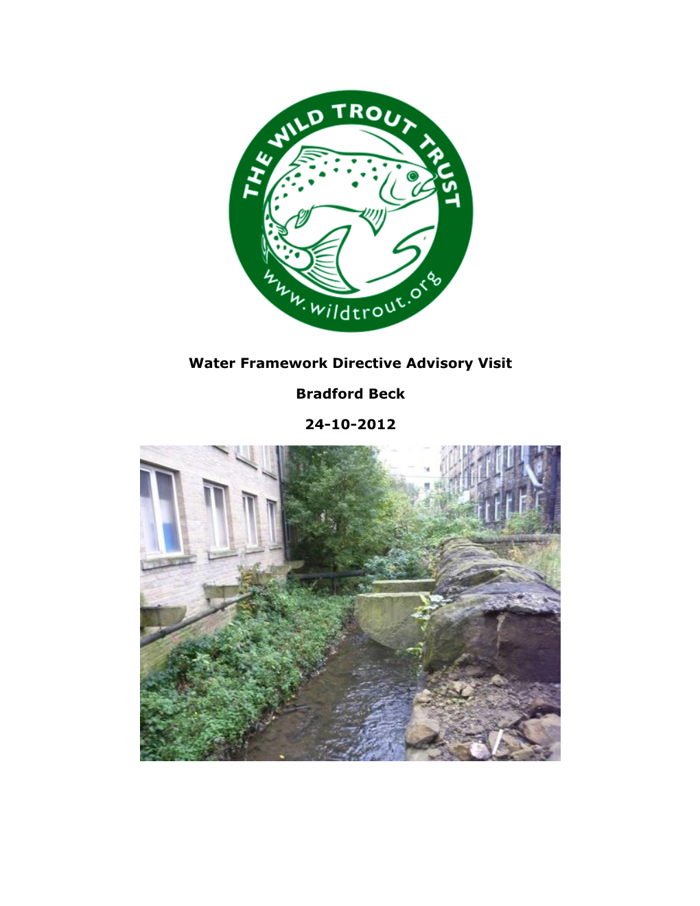 Water Framework Directive Advisory Visit Bradford Beck 24-10-2012