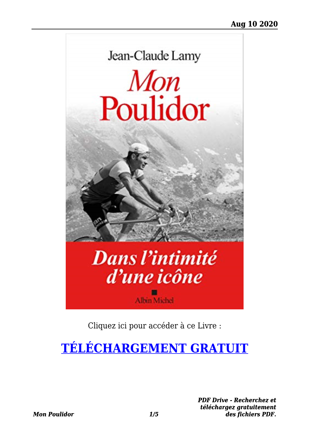 Mon Poulidor 1/5 Des Fichiers PDF