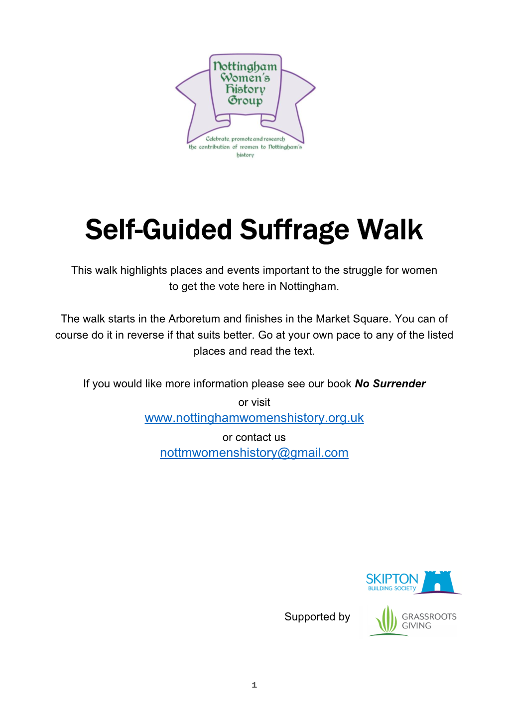 Suffrage Self-Guided Walk