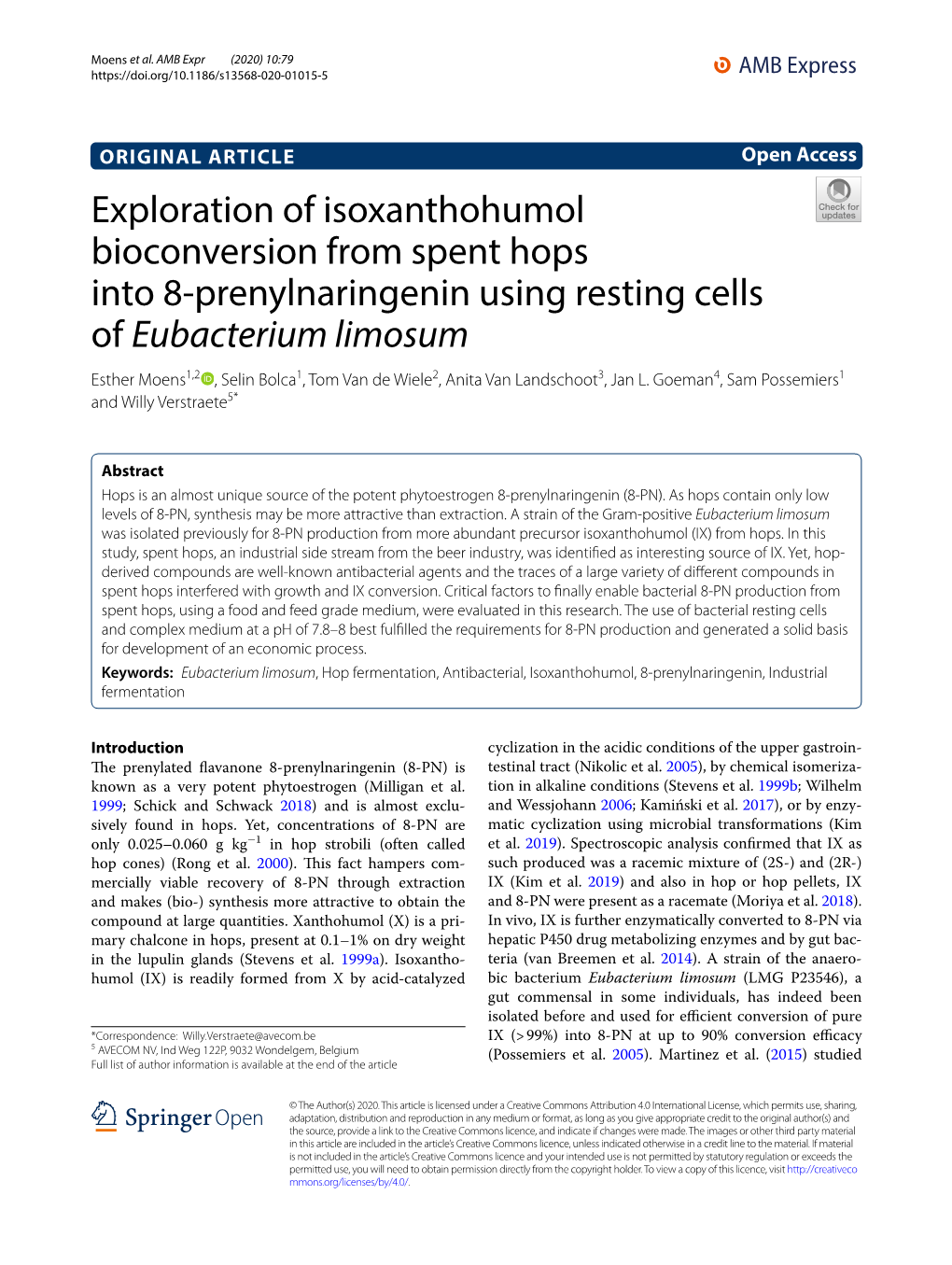 Exploration of Isoxanthohumol Bioconversion from Spent Hops Into