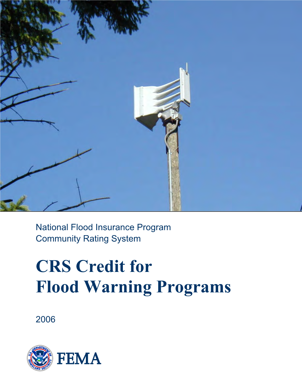 CRS Credit for Flood Warning Programs