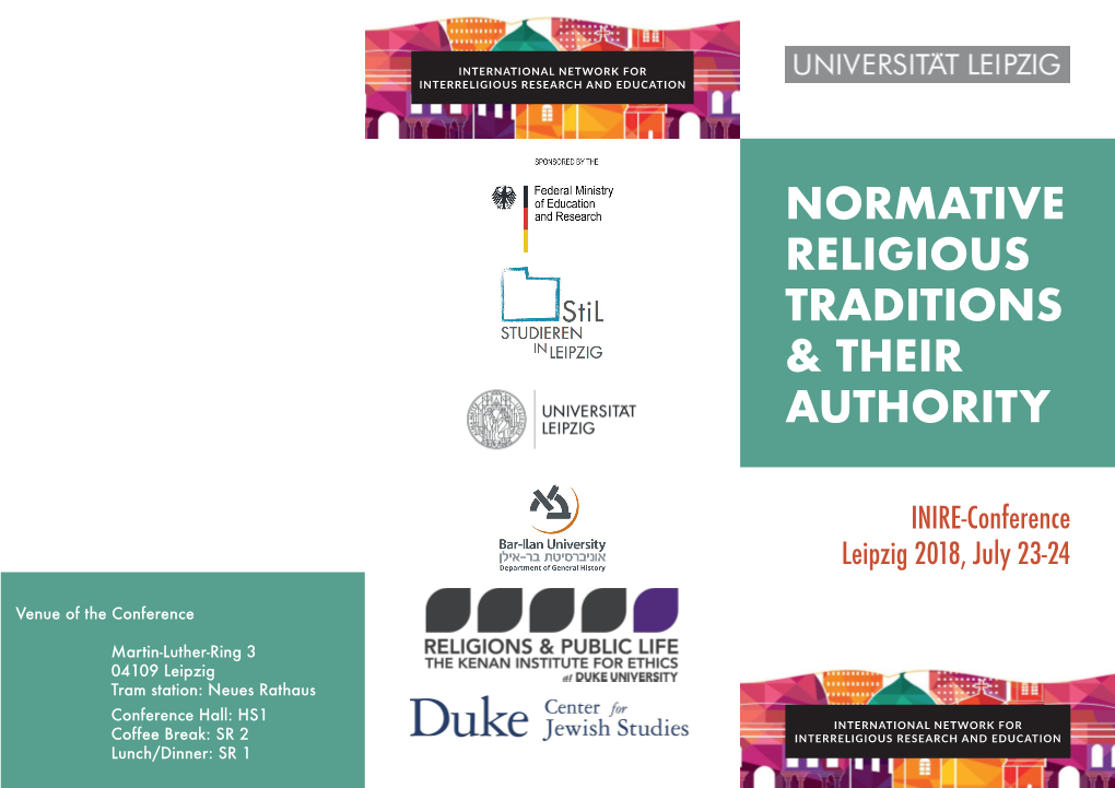 Normative Religious Traditions and Their Authority