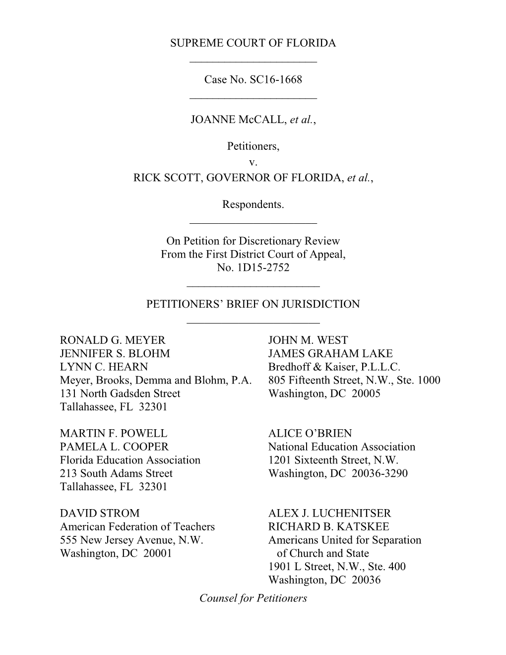 Supreme Court of Florida ______