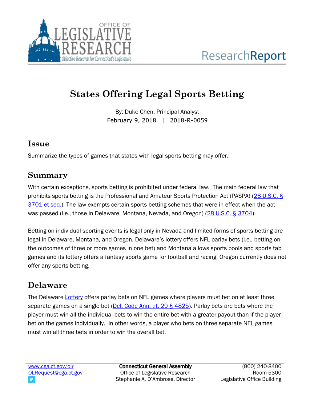 States Offering Legal Sports Betting