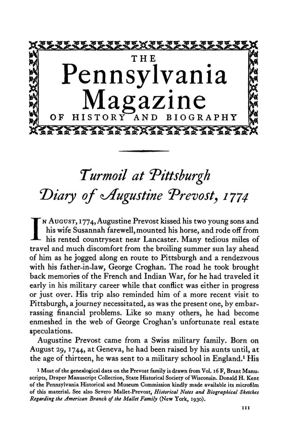 Pennsylvania Magazine of HISTORY and BIOGRAPHY