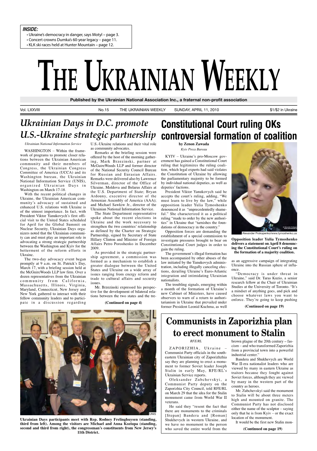 The Ukrainian Weekly 2010, No.15