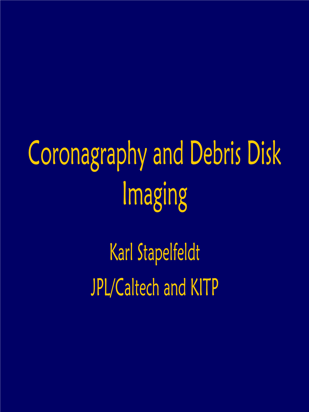 Coronagraphy and Debris Disk Imaging