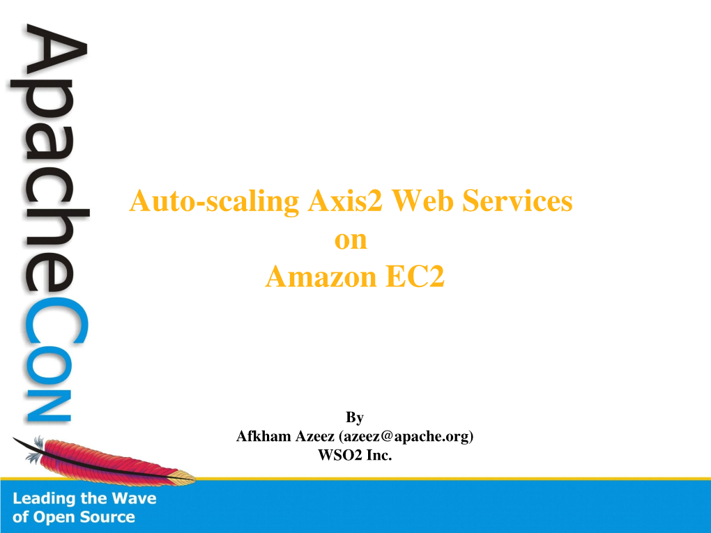 Autoscaling Axis2 Web Services on Amazon