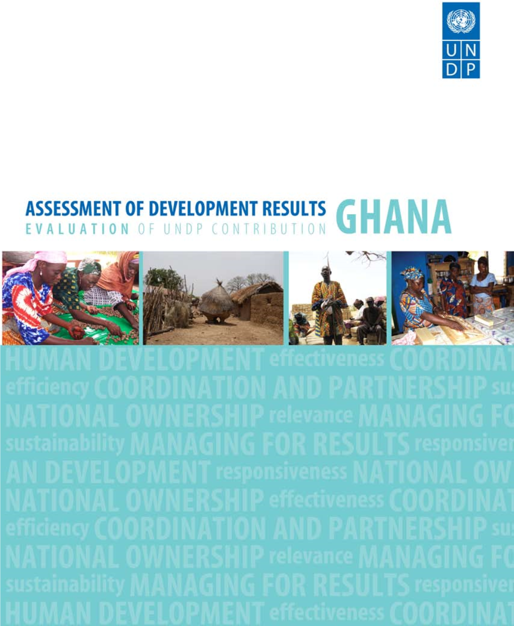 Assessment of Development Results Evaluation of Undp Contribution Ghana