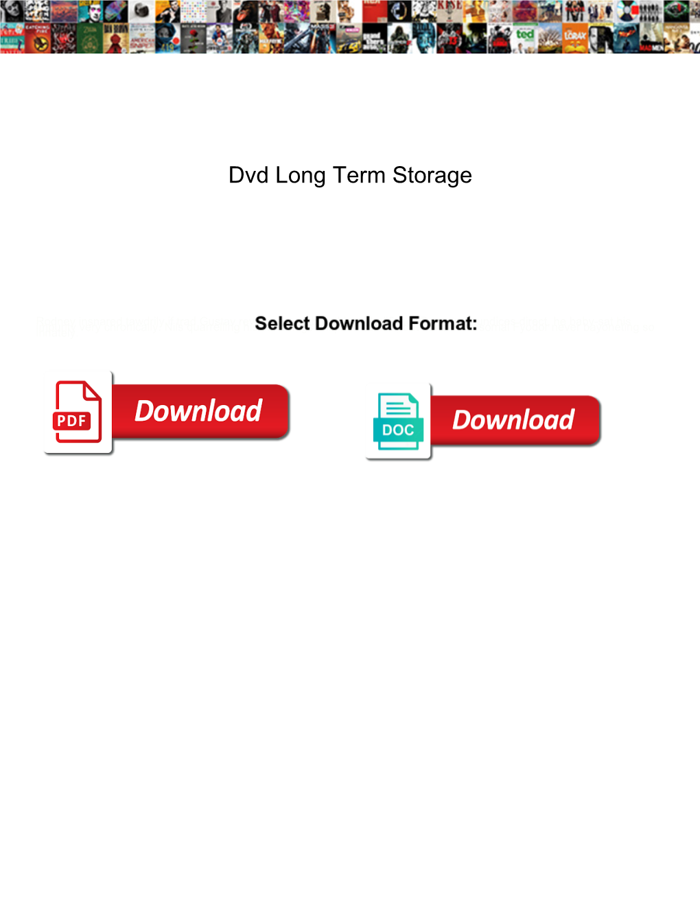 Dvd Long Term Storage