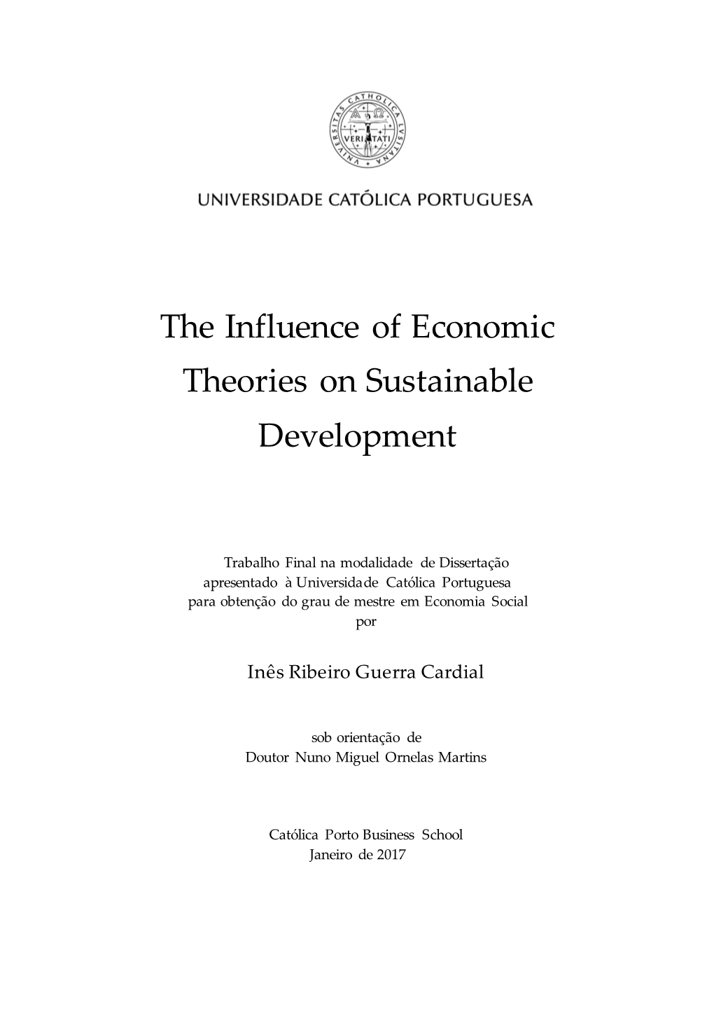 The Influence of Economic Theories on Sustainable Development