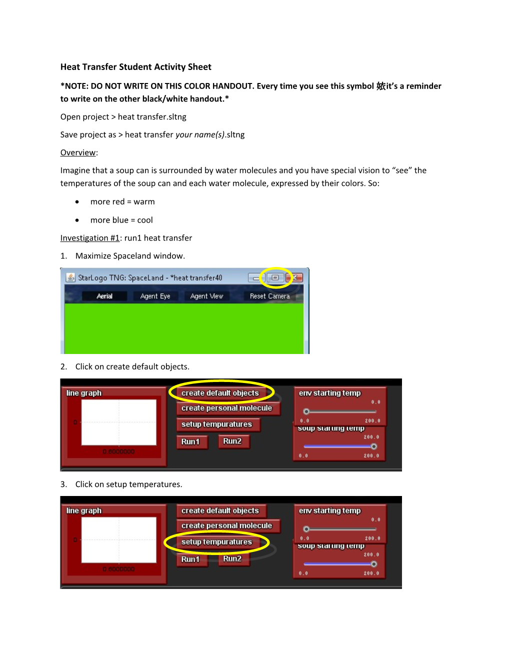 Heat Transfer Student Activity Sheet