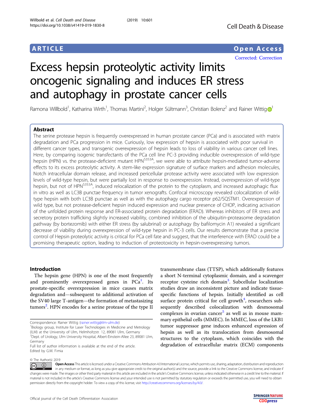 Excess Hepsin Proteolytic Activity Limits Oncogenic Signaling and Induces