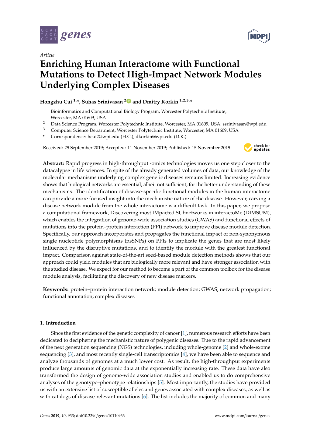 Enriching Human Interactome with Functional Mutations to Detect High-Impact Network Modules Underlying Complex Diseases