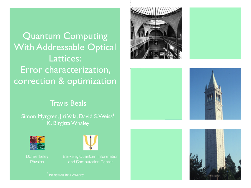 Quantum Computing with Addressable Optical Lattices: Error Characterization, Correction & Optimization