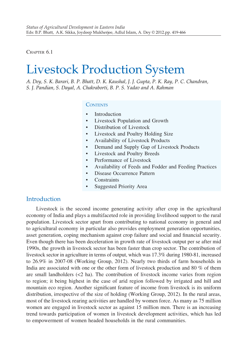 Livestock Production System A