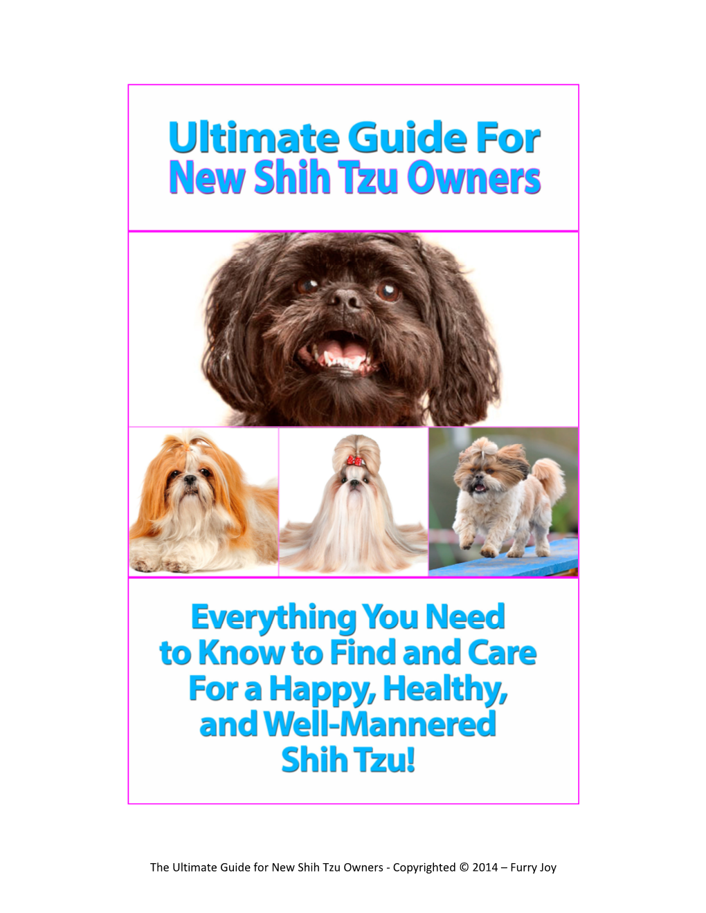 The Ultimate Guide for New Shih Tzu Owners - Copyrighted © 2014 – Furry Joy 2