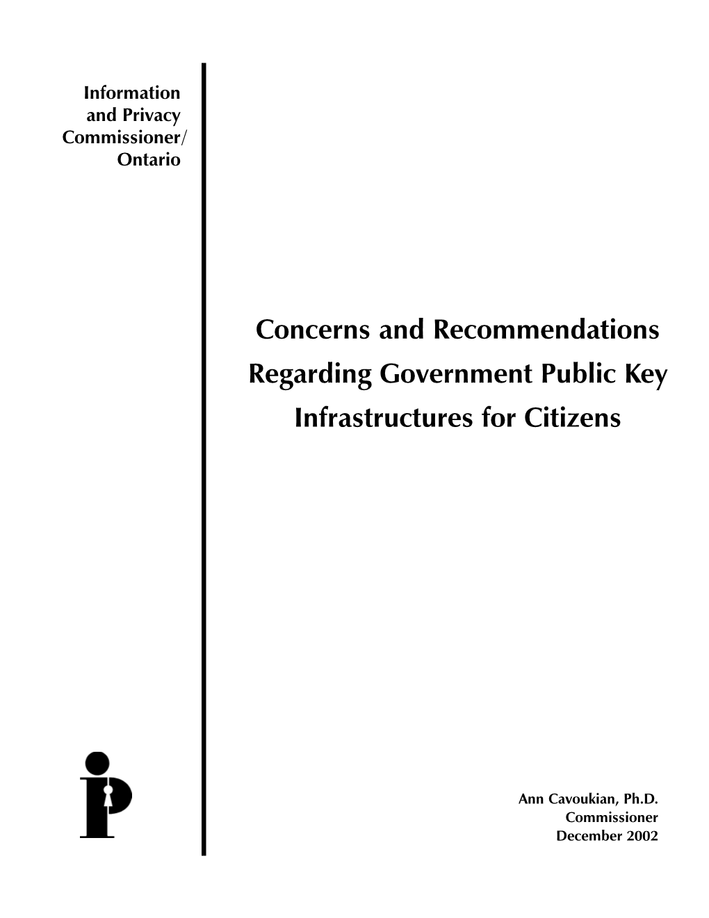 Concerns and Recommendations Regarding Government Public Key Infrastructures for Citizens