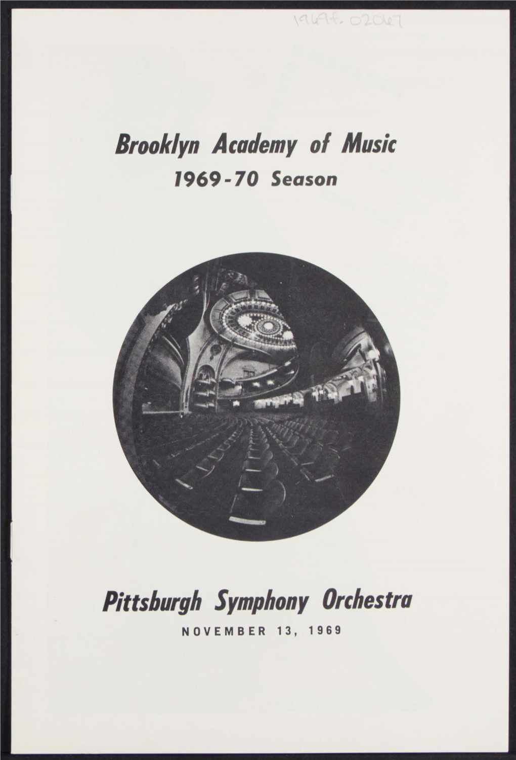 Pittsburgh Symphony Orchestra NOVEMBER 13, 1969