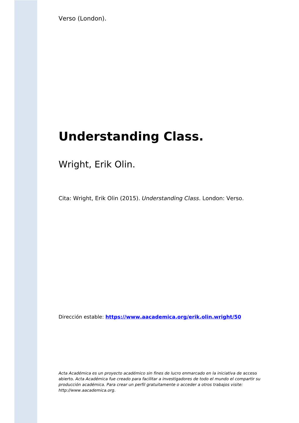 Understanding Class