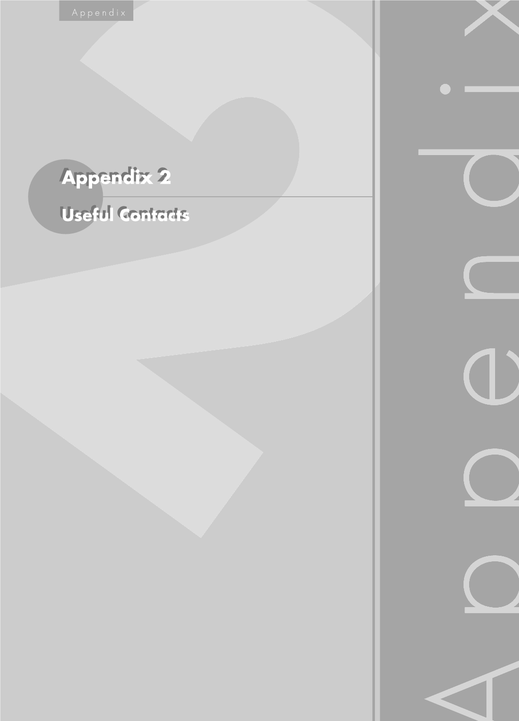 Appendix 2 Useful Contacts