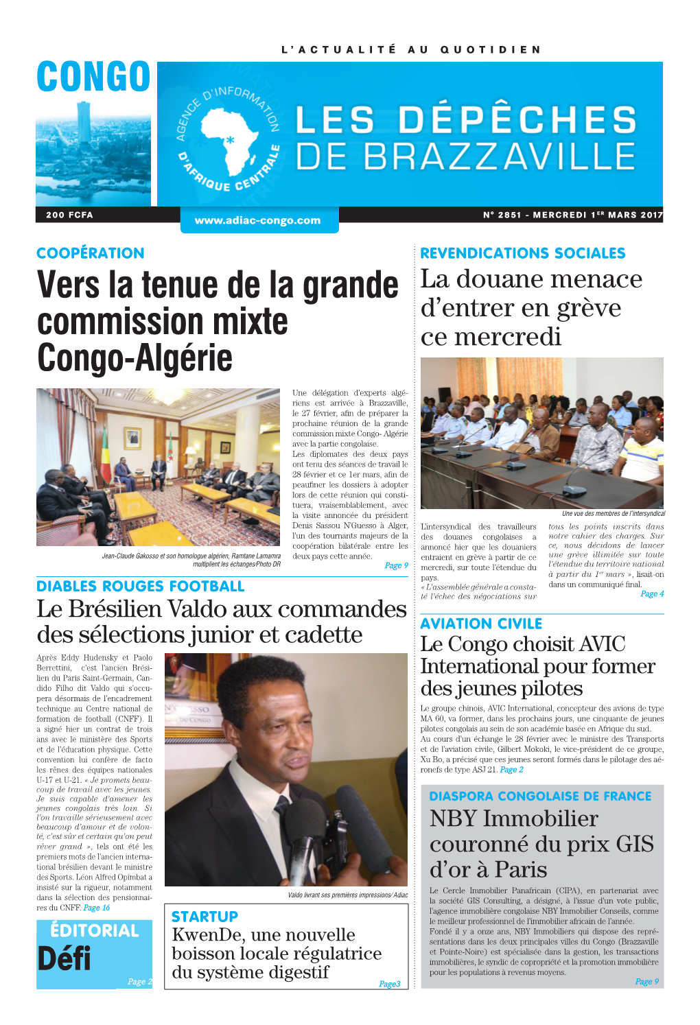 Vers La Tenue De La Grande Commission Mixte Congo-Algérie