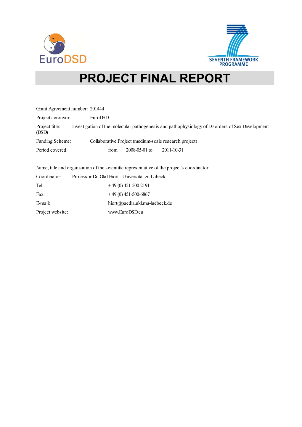 Final Publishable Summary Report Page 2