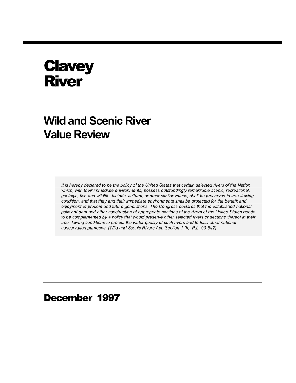 Clavey River