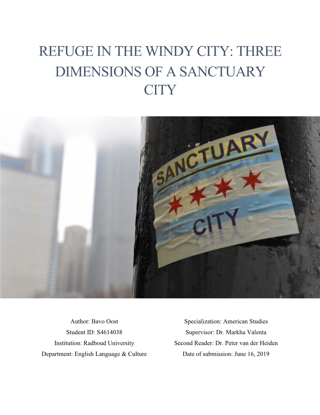 Three Dimensions of a Sanctuary City