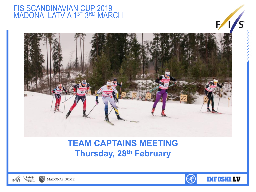 Fis Scandinavian Cup 2019 Madona, Latvia 1St-3Rd March