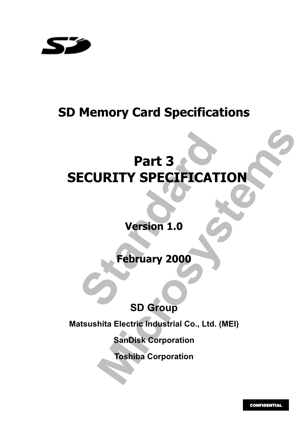 Part 3 SECURITY SPECIFICATION