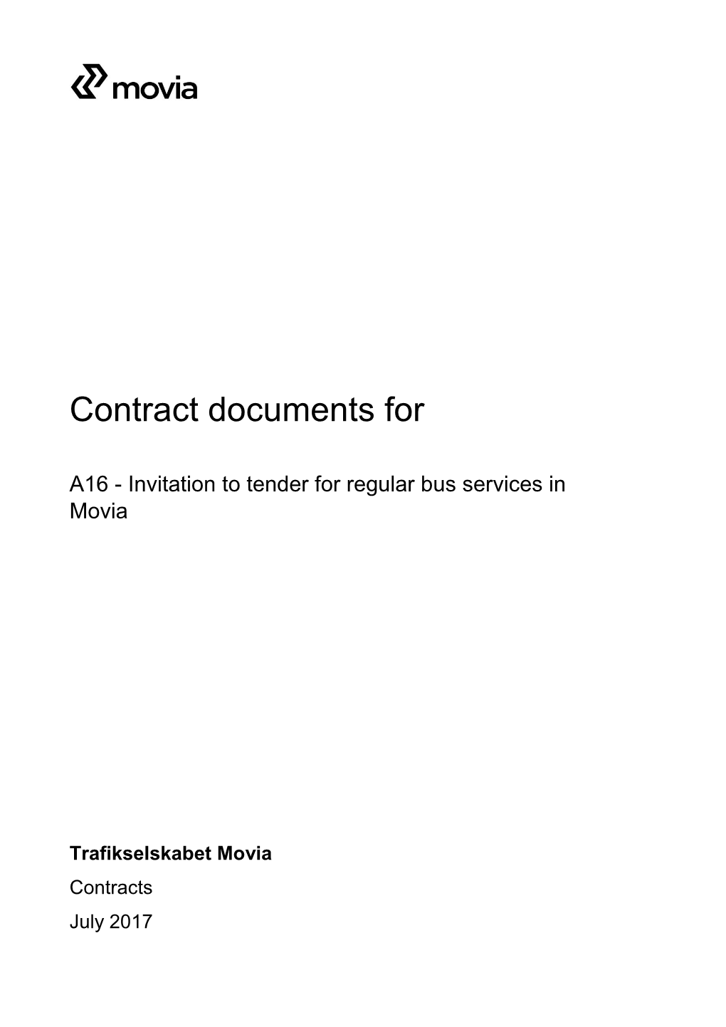 Contract Documents For