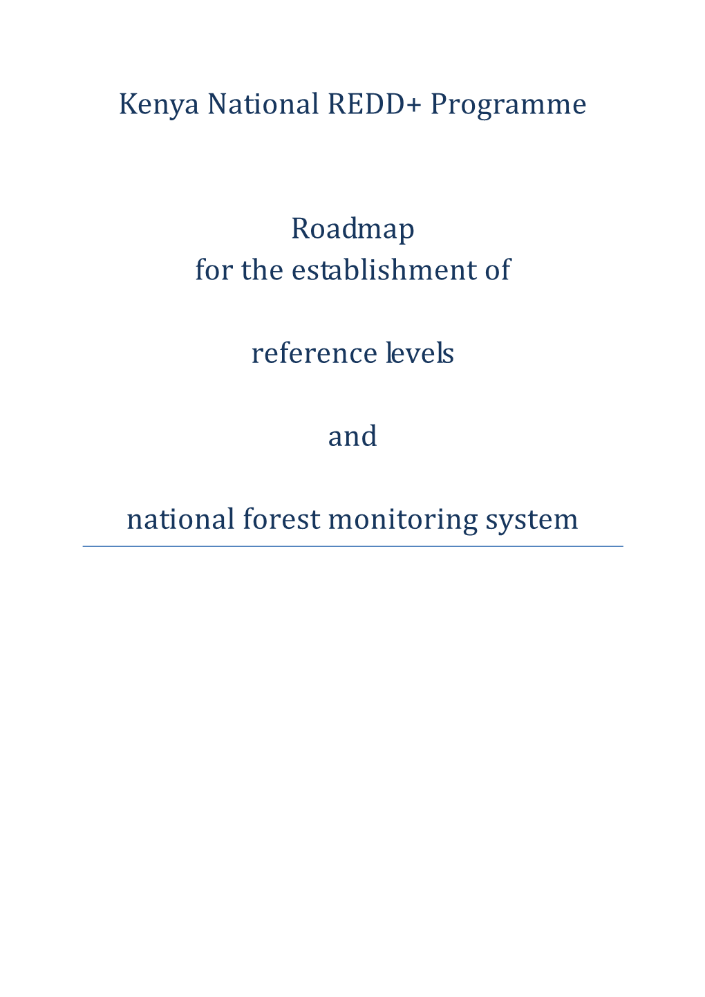 Kenya Roadmap RL+NFMS