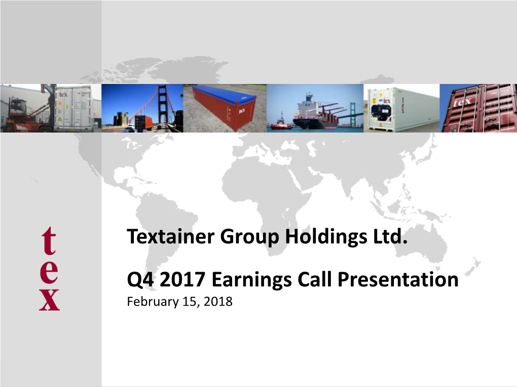 Textainer Investor Presentation 2013