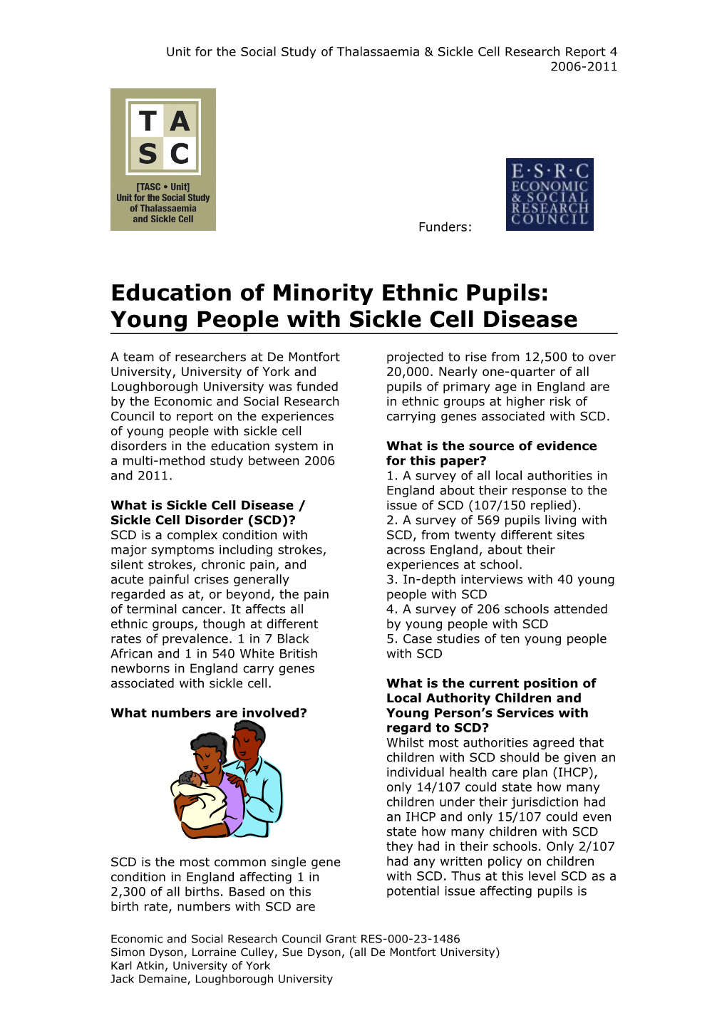 School Children and Sickle Cell Disorders