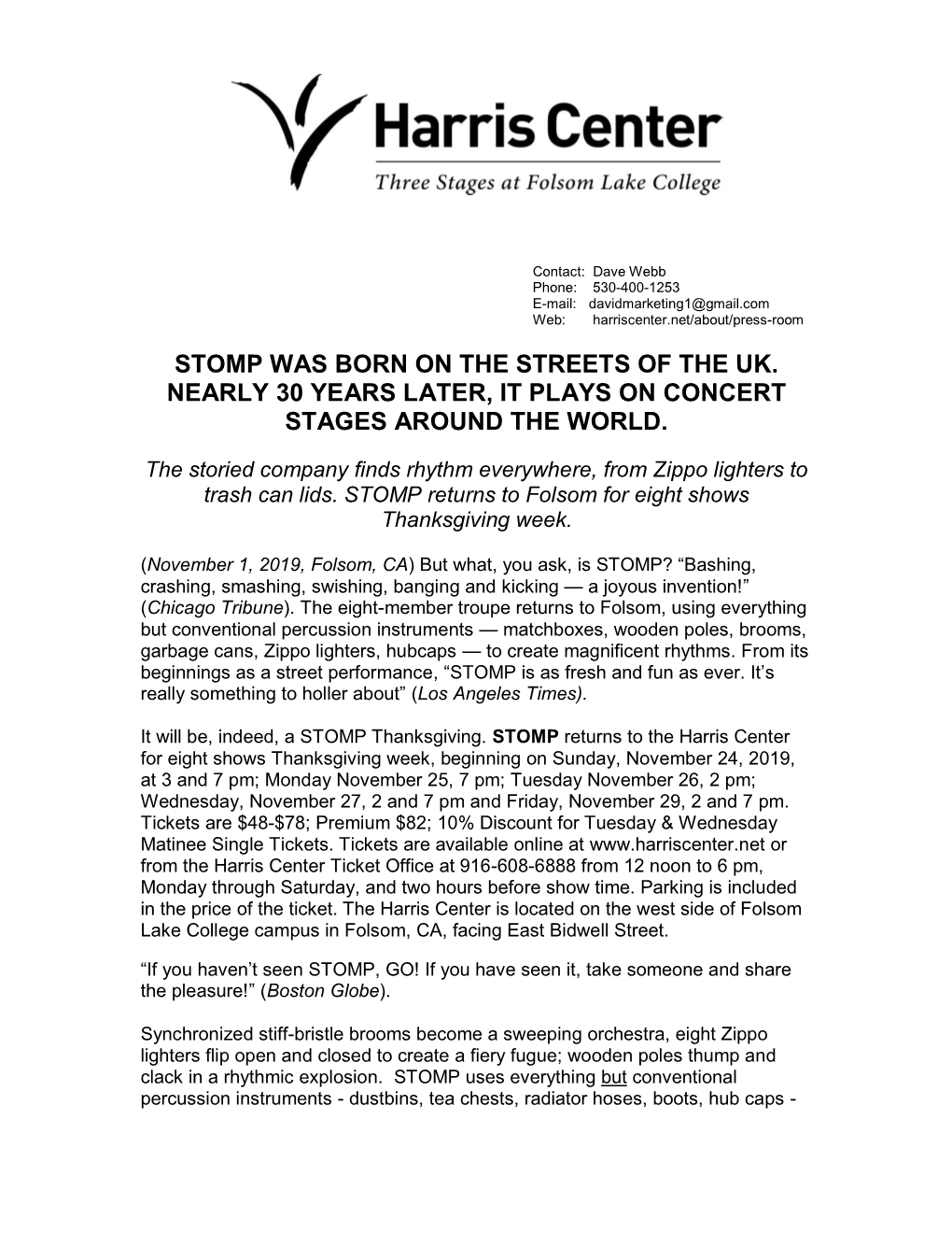 Stomp Was Born on the Streets of the Uk. Nearly 30 Years Later, It Plays on Concert Stages Around the World