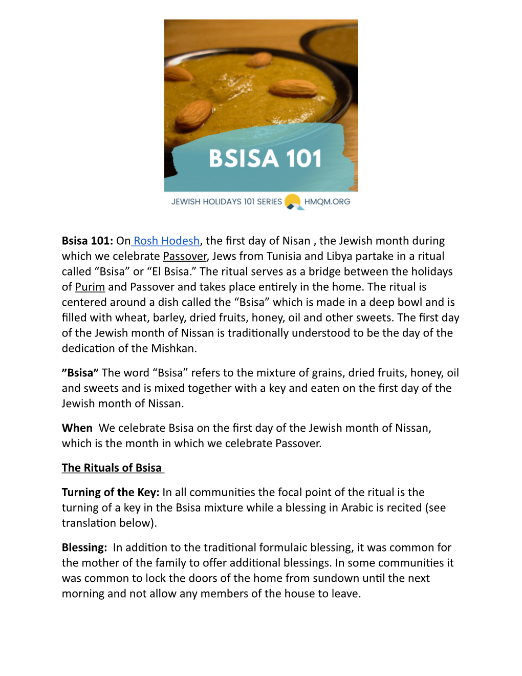 Bsisa 101 Fact Sheet