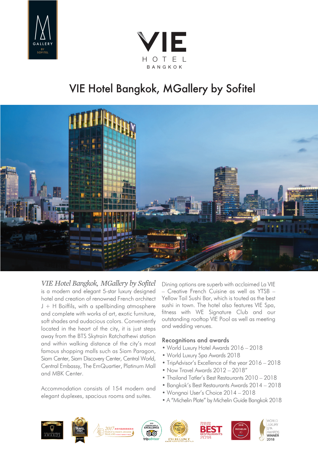 VIE Hotel Bangkok, Mgallery by Sof Itel