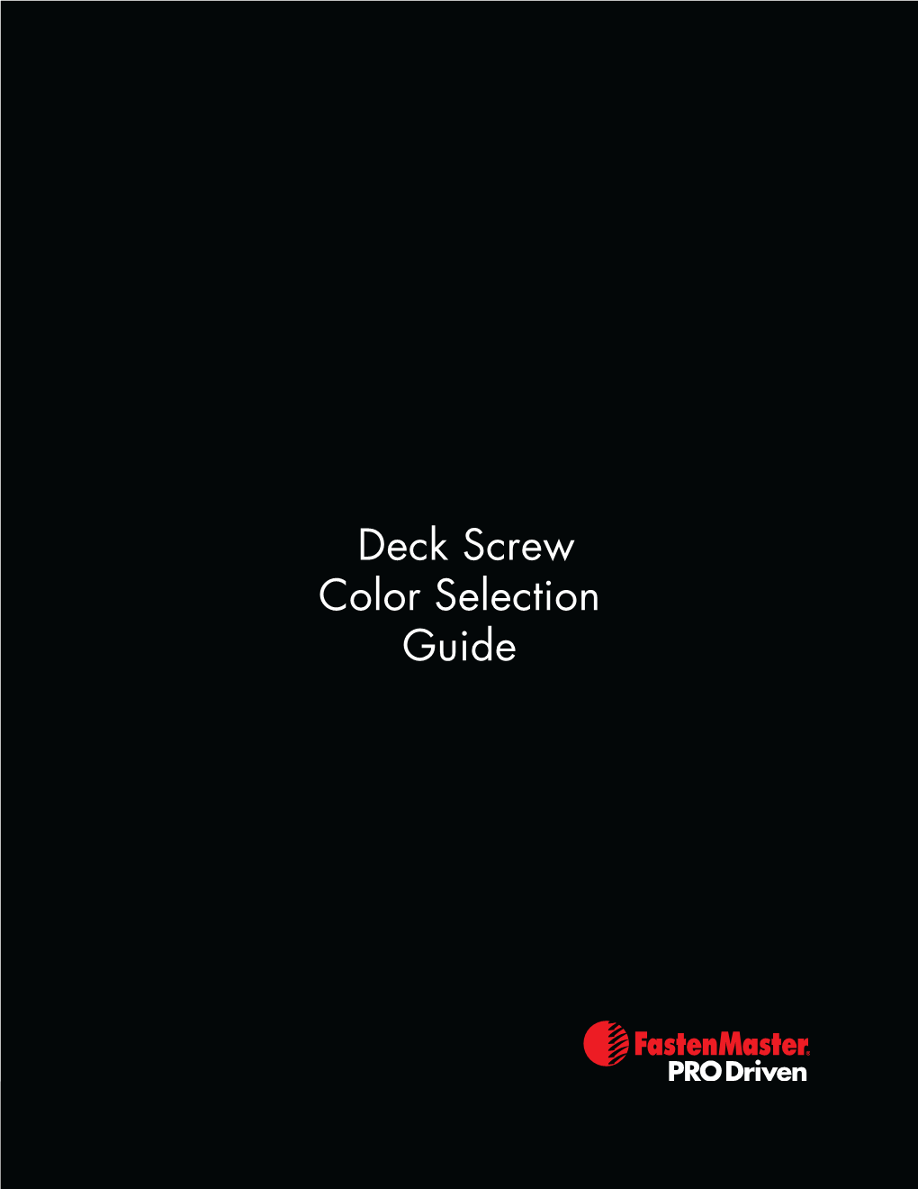 Deck Screw Color Selection Guide
