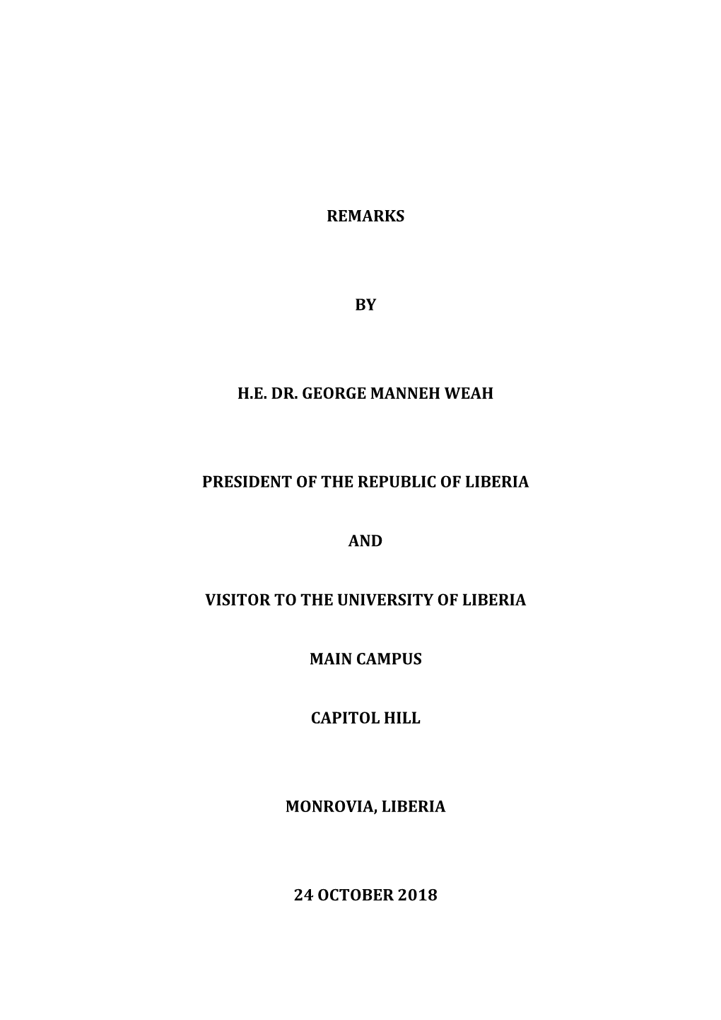 Speech by President George Weah at the UL (1).Pdf